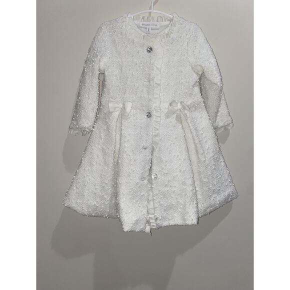 NANNETTE KIDS Girl 2T Coat Set Special Occasion Tulle Dress Fall Winter Holiday - Picture 2 of 12